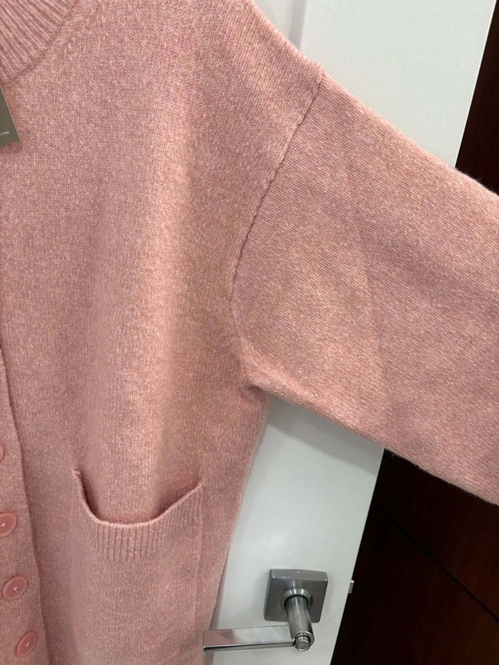J.Crew Dusty Rose Oversized Milano Stitch Wool Alpaca Blend Cardigan Size Medium - Picture 7 of 16